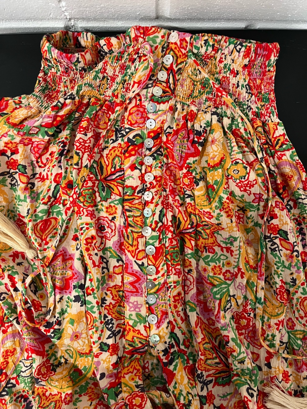 Cynthia Rowley Multicolor Floral Smocked Skirt - Picture 3 of 7